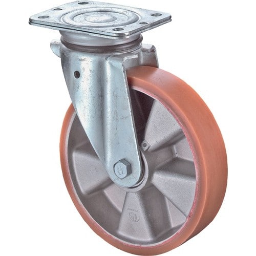 BS ROLLEN Lenkrolle D.80mm Trgf.120kg m.Platte Guß-PUR BS ROLLEN