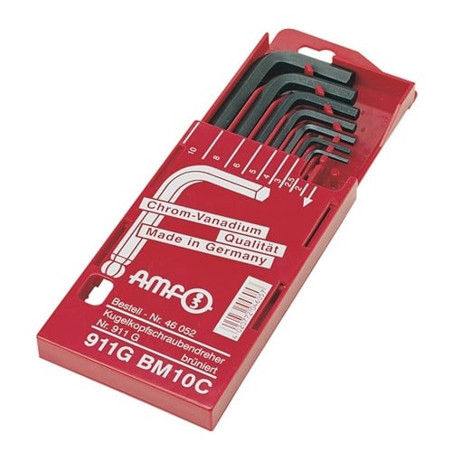 AMF Winkelschraubendrehersatz 911G-BM10 8-tlg.Schiebekassette SW 2-10mm