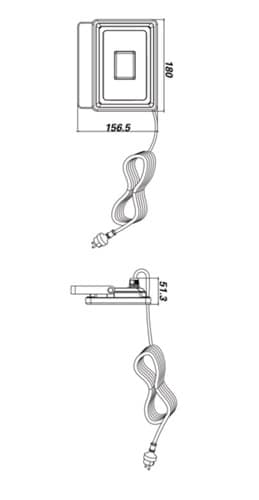 TECWERK LED-Strahler 30 W 2200 lm 2m H05RN-F 3x1mm² IP65 TECWERK
