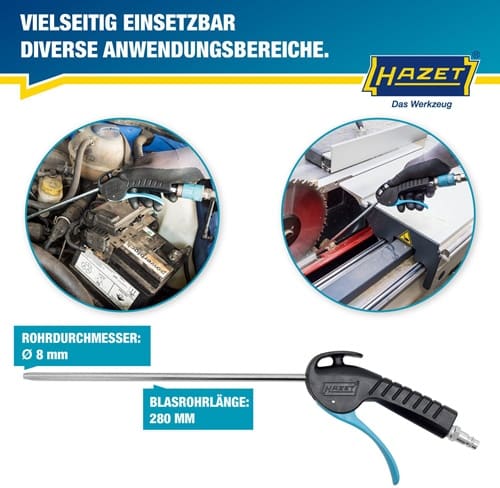 HAZET Druckluftausblaspistole 9040P-2 Kupplungsstecker DN 7,2 HAZET