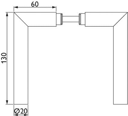 HERMAT Ganzglastürschloss-Set VENEZIA 6018/6315/1802/HZSZ, Edelstahl