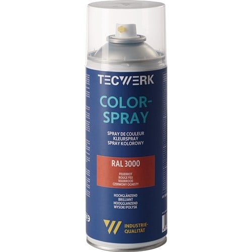 TECWERK Colorspray feuerrot hochglänzend RAL 3000 400ml Spraydose TECWERK