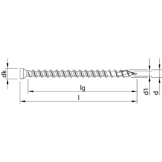 HECO TOPIX-plus 8,0 x 500, Zylindersenkkopf, T-Drive, Vollgewinde, verzinkt blau, A3K
