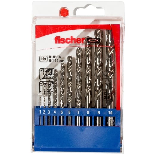 FISCHER Metallbohrer D-HSS-G Set 1-10mm (10)