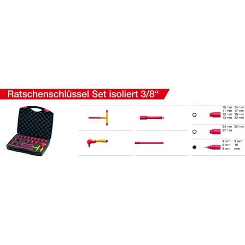 WIHA Ratschenschlüsselset 21-tlg.3/8 Zoll 8-22mm Außen-6kt.,4-8mm Innen-6kt.Z.72