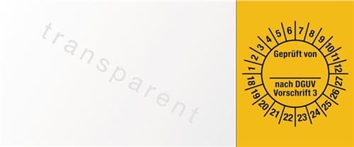 Mehrjahresprüfplakette B25xL60 mm