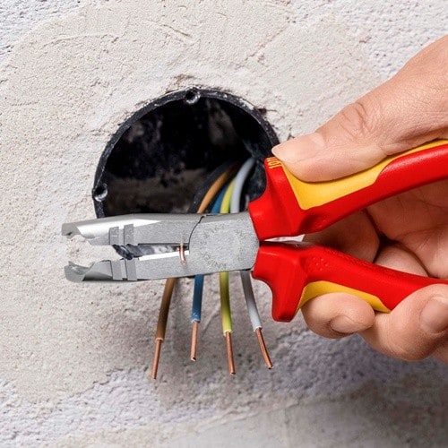 KNIPEX Abmantelungszange L.165mm verchr.Mehrkomp.-Hüllen KNIPEX