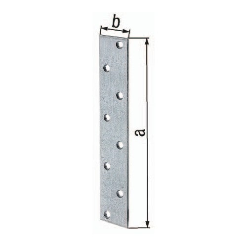 GAH Flachverb. L.170mm B.30mm S.3mm STA sendzimirverzinkt Anz. Löcher 8 GAH