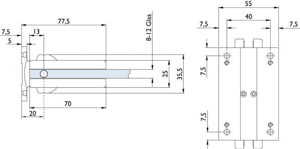 HERMAT Pendeltürband 6851.G-W, Aluminium