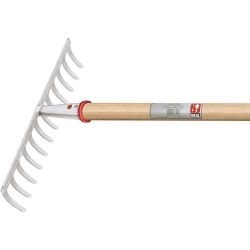 IDEAL Gartenrechen Arbeits-B.428mm 16 Zinken m.konischer Dülle,o.Stiel IDEAL