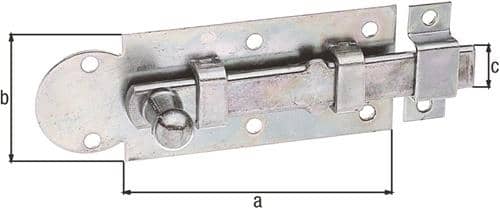 GAH Fensterriegel L.100mm B.30mm Form ger.STA galv.verz.d.pass.Ausschub 29mm GAH