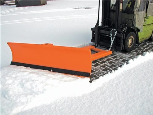 BAUER Schneeschieber f.Gabelstapler Kehrbreite 1500mm 2-fach verstellb.gelborange