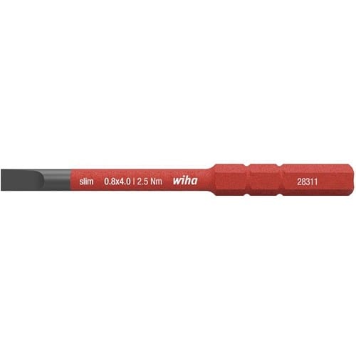 WIHA Wechselkl.SlimBit electric Schlitz 4x75mm VDE isol.WIHA