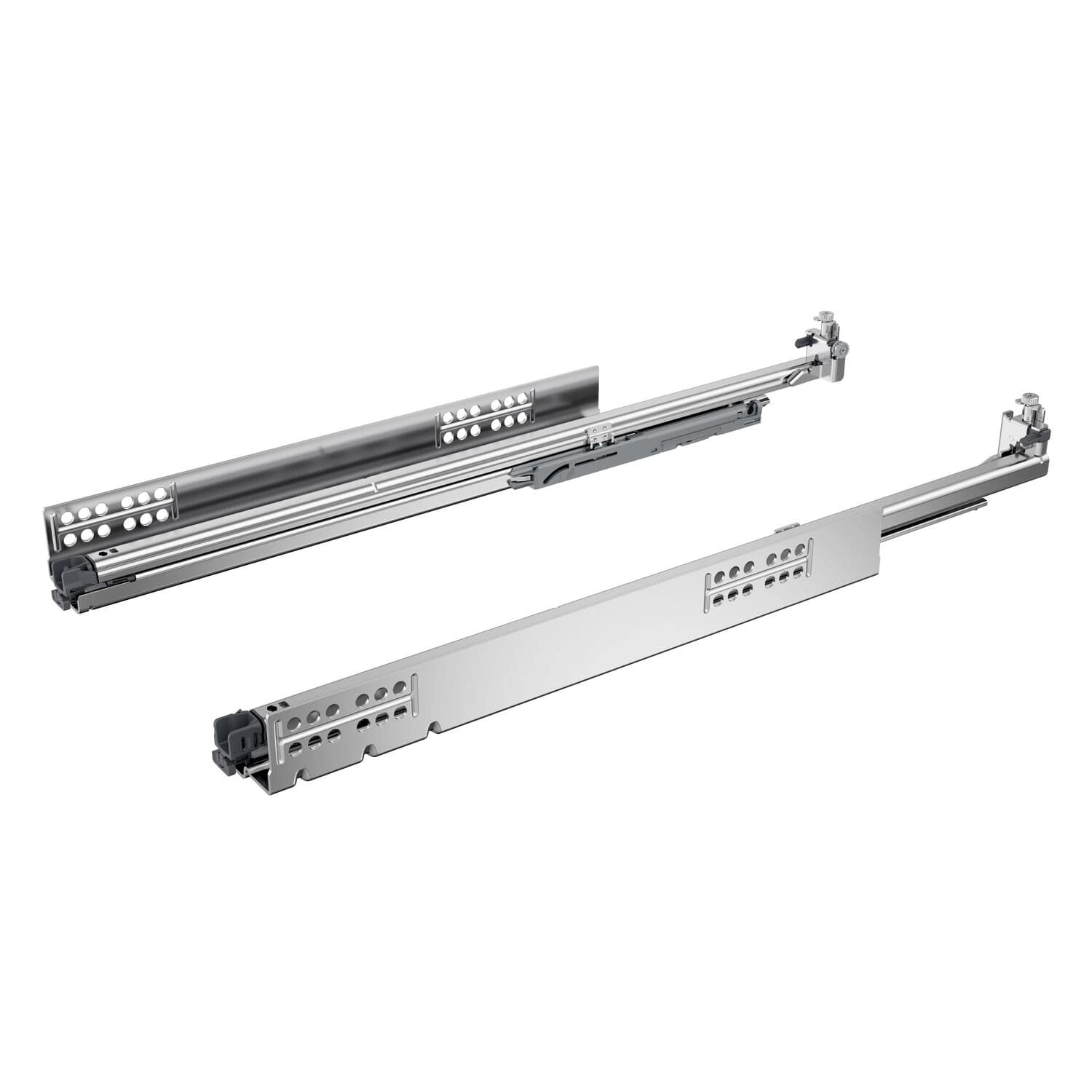HETTICH Quadro V6 5D mit Push to open, optional Synchronisation, Vollauszug für Holzschubkasten (Aufschiebemontage) Varianten