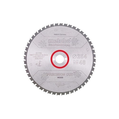 METABO Kreissägeblatt precision cut wood professional D254xB2,4xBohrung30mm 48Z. WZ