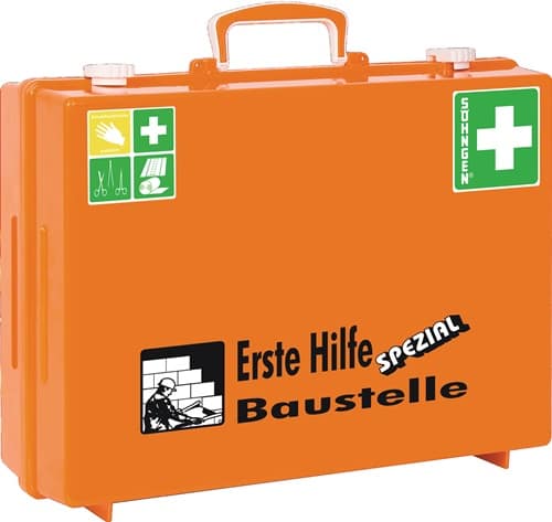 SÖHNGEN Erste Hilfe Koffer Beruf SPEZIAL Baustelle B400xH300xT150ca.mm orange