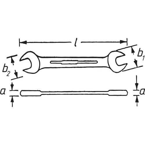 HAZET Doppelmaulschlüssel 450N 21x22mm L.238mm verchr.HAZET