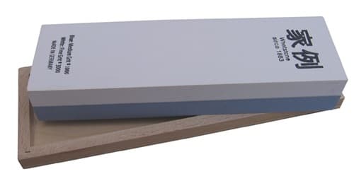 Abziehstein L200xB60xH30mm im Holzkasten MÜLLER