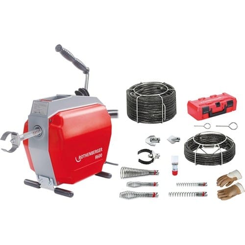 ROTHENBERGER Rohrreinigungsmaschine R 600 Set 230/50 V/Hz 467min-¹ 690 W f.Rohr-D.20-150mm