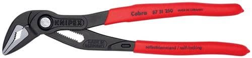 KNIPEX Wasserpumpenzange Cobra® ES L.250mm Spann-W.40mm grau atram.pol.