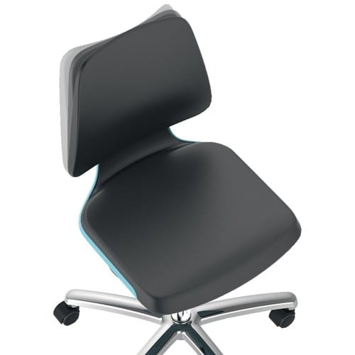 BIMOS Arbeitsdrehstuhl Labsit Rl.Sitzschale blau Integralschaum schwarz