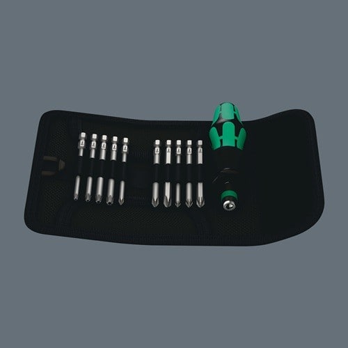 WERA Bitsatz Kraftform Kompakt 41 11teilig Handhalter/10Bits L.89mm Wera