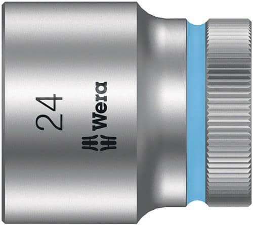 WERA Steckschlüsseleinsatz 8790 HMC Außen-6-kant SW24mm L.37mm 4-kt1/2Zoll CV verchr.