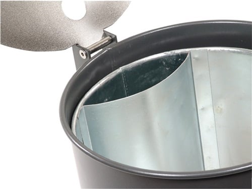 RENNER Abfallbehälter H510xØ360mm 50l anthrazit-eisenglimmer Befestigungsschiene