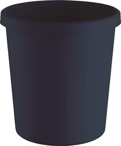 HELIT Papierkorb 18l H331xØ315mm m.Griffrand Ku.schwarz HELIT