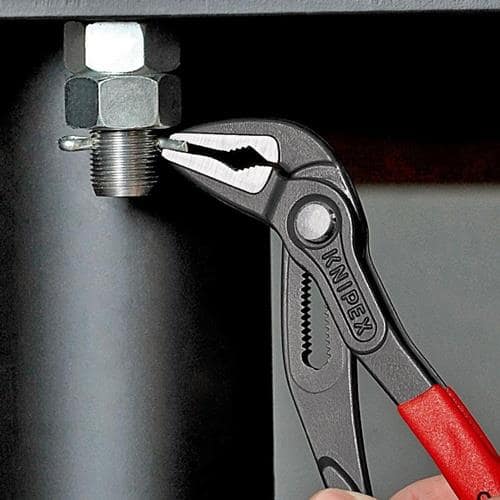 KNIPEX Wasserpumpenzange Cobra® ES L.180mm Spann-W.32mm grau atram.pol.