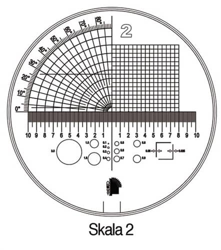 SCHWEIZER Messskala Tech-Line Skala-D.25/2,5mm Duo-Skala 2 SCHWEIZER