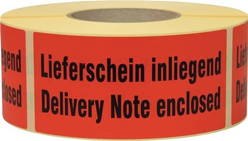 Hinweisetikett 1000 St./Rolle TRANSPAK