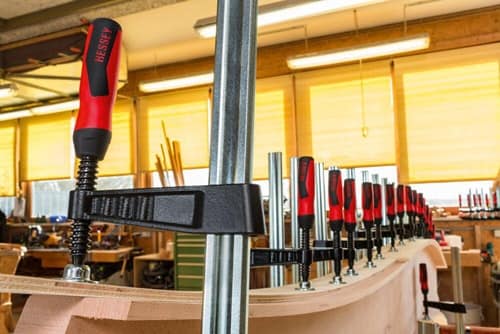 BESSEY Temperguss-Schraubknecht TGK-2K Spann-W.1500mm A.120mm 2K-Griff 35x11mm BESSEY