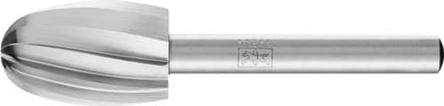 PFERD TOOLS Frässtift O1625 D.16mm Kopf-L.25mm Schaft-D.6mm HSS Verz.ALU PFERD