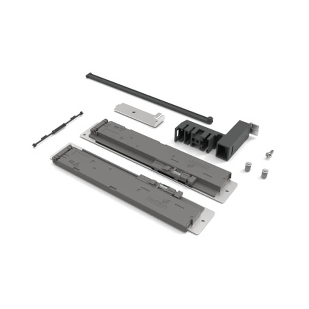 HETTICH Push to open Silent Set, Zubehör für Front- / Handtuchhalterauszug 90°, 9279210