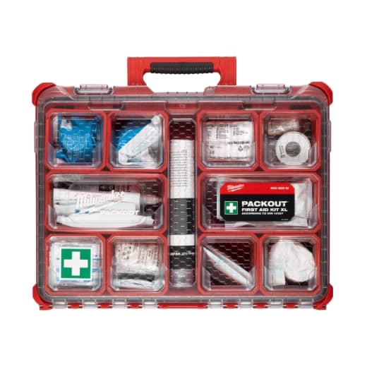 MILWAUKEE DIN 13157 PACKOUT Erste-Hilfe-Kit XL im PACKOUT Organiser