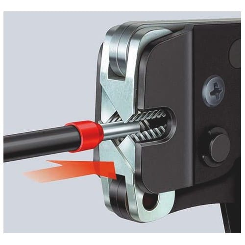 KNIPEX Crimpzange Gesamt-L.190mm 0,08-10,0 (AWG 28-7) mm² brün.Mehrkomp.-Hüllen KNIPEX