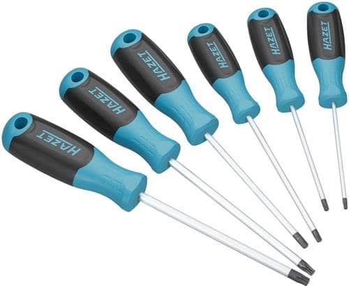 HAZET Schraubendreher-Satz 811T/6 6tlg.Innen TORX® Pro 3-KomponentenGriff Spitze brün.