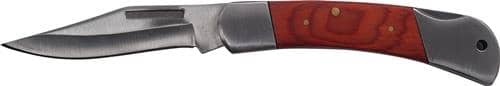 NOW Industrietaschenmesser Gesamt-L.100mm Klingen-L.80mm Redwood-Griff