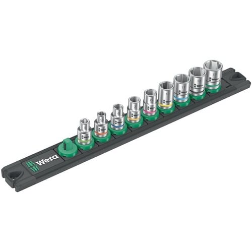 WERA Steckschlüsseleinsatzset 4 Zyklop 9-tlg.Antr.6,3mm (1/4) Zoll WERA