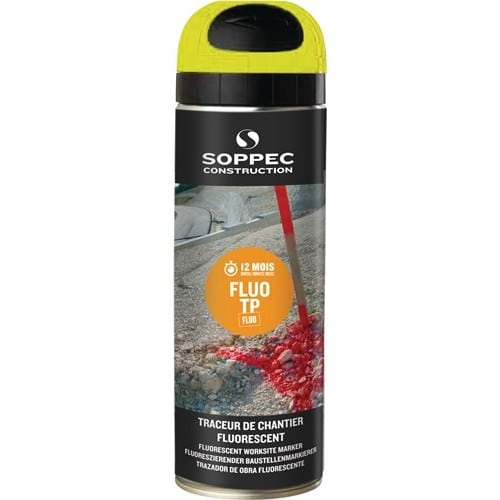 SOPPEC Baustellenmarkierspray FLUO TP neongelb 500ml Spraydose SOPPEC