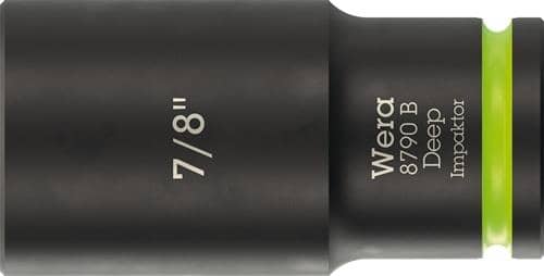 WERA Steckschlüsseleinsatz 8790 B Impaktor Deep 3/8 Zoll 7/8 Zoll L.63mm WERA