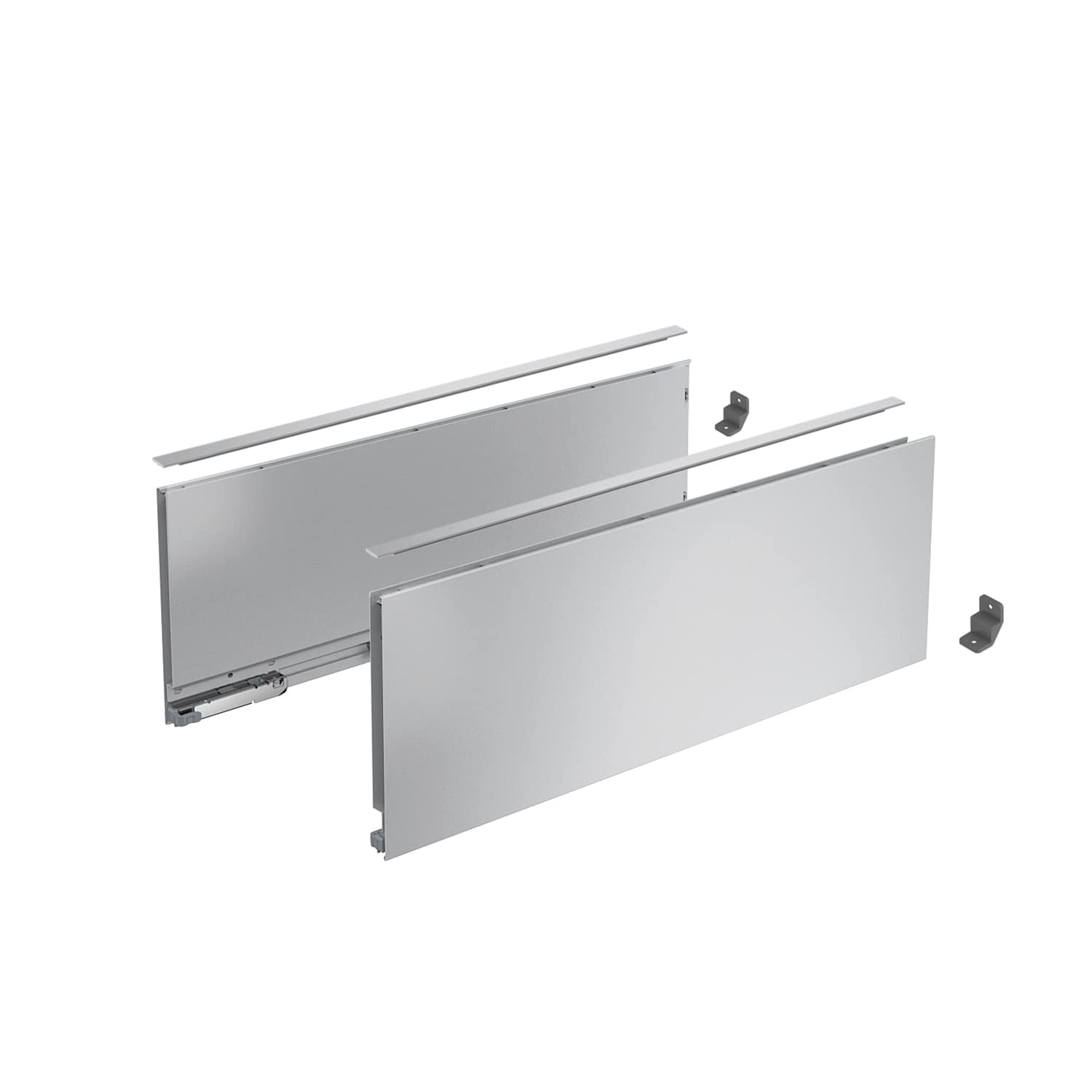 HETTICH AvanTech YOU Set Zarge, Höhe 187 mm x NL 350 mm, silber, links und rechts, 9353355