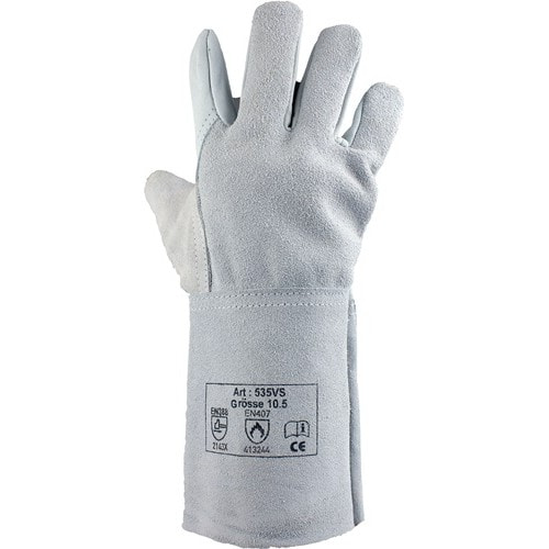 ASATEX Schweißerhandschuhe Gr.10,5 naturfarben Rindnarben-/Spaltleder 12 PA