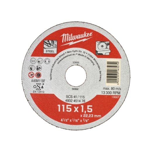 MILWAUKEE SCS41 1,5 mm Contractor Metalltrennscheibe Contractor 115 mm