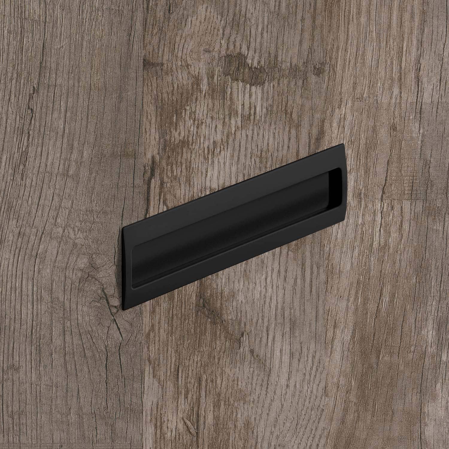 HETTICH Einsetzgriff Misnia, Bohrabstand 160 mm, L 180 mm, B 54 mm, H 18.5 mm, Schwarz matt, 9345414