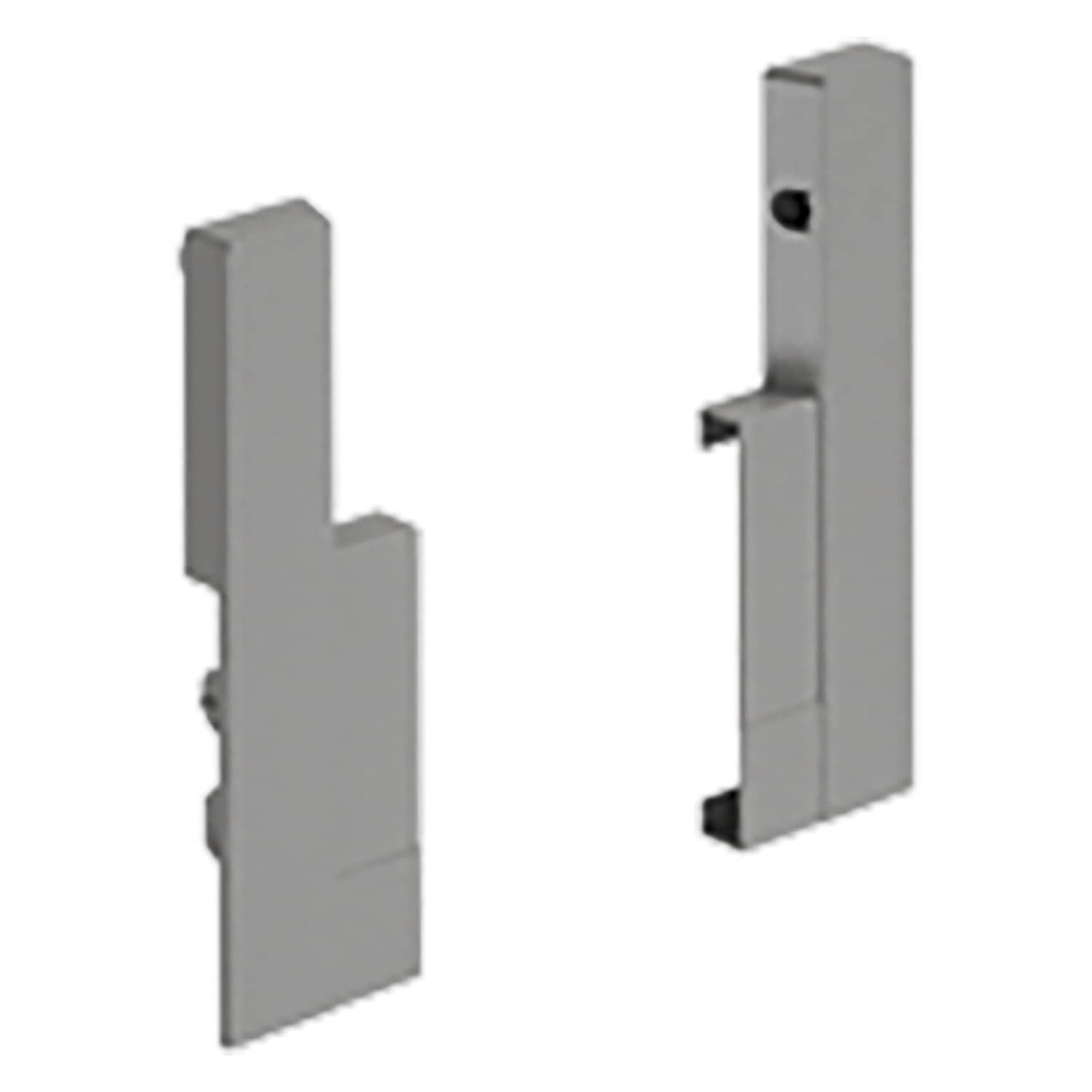 HETTICH Verbinder für Aluminiumfront InnoTech, 144 mm, links und rechts, grau, 9104118
