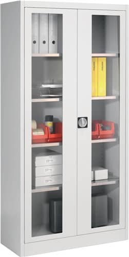 Flügeltürenschrank mit Sichtfenster