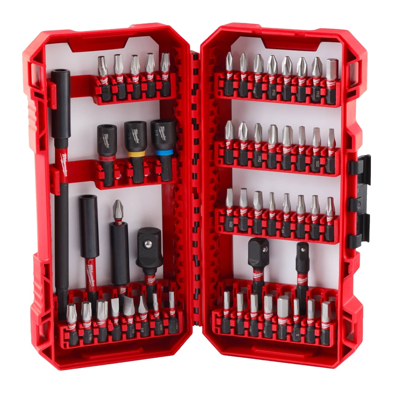 MILWAUKEE 56-tlg. Set in PACKOUT kompatibler Kassette SHOCKWAVE Set Schrauben