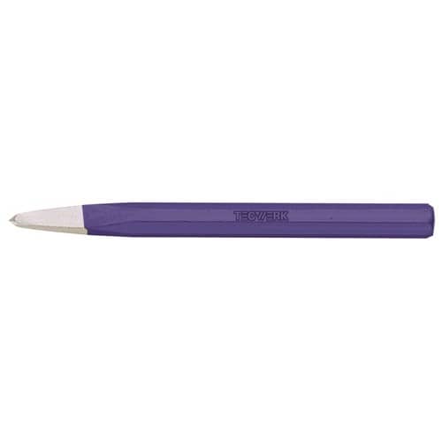 TECWERK Fliesenmeißel spitz Schaft-Q.8mm 100mm CV-Stahl TECWERK